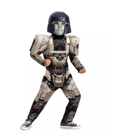 Transformers One Megatron D-16 Halloween Costume 7/8 Muscle Jumpsuit & Mask - Picture 1 of 7